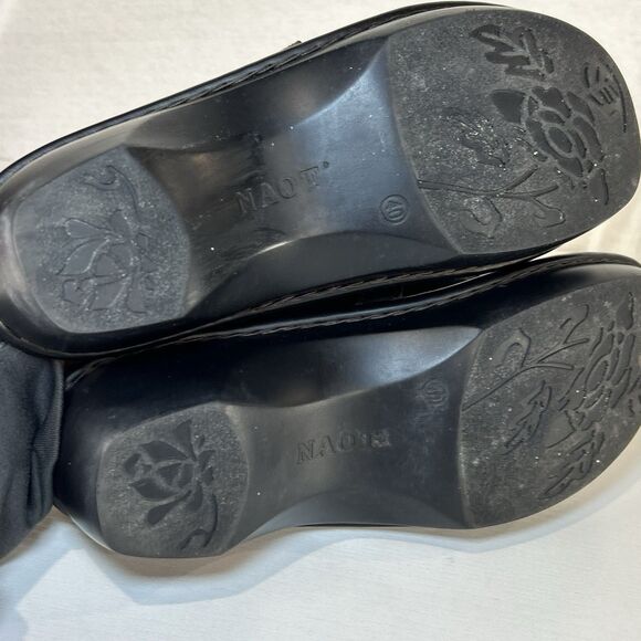 NAOT Avignon Mule Slip On Women's Brown Leather Shoes Sz 9 EU 40 Buckle - Picture 5 of 7